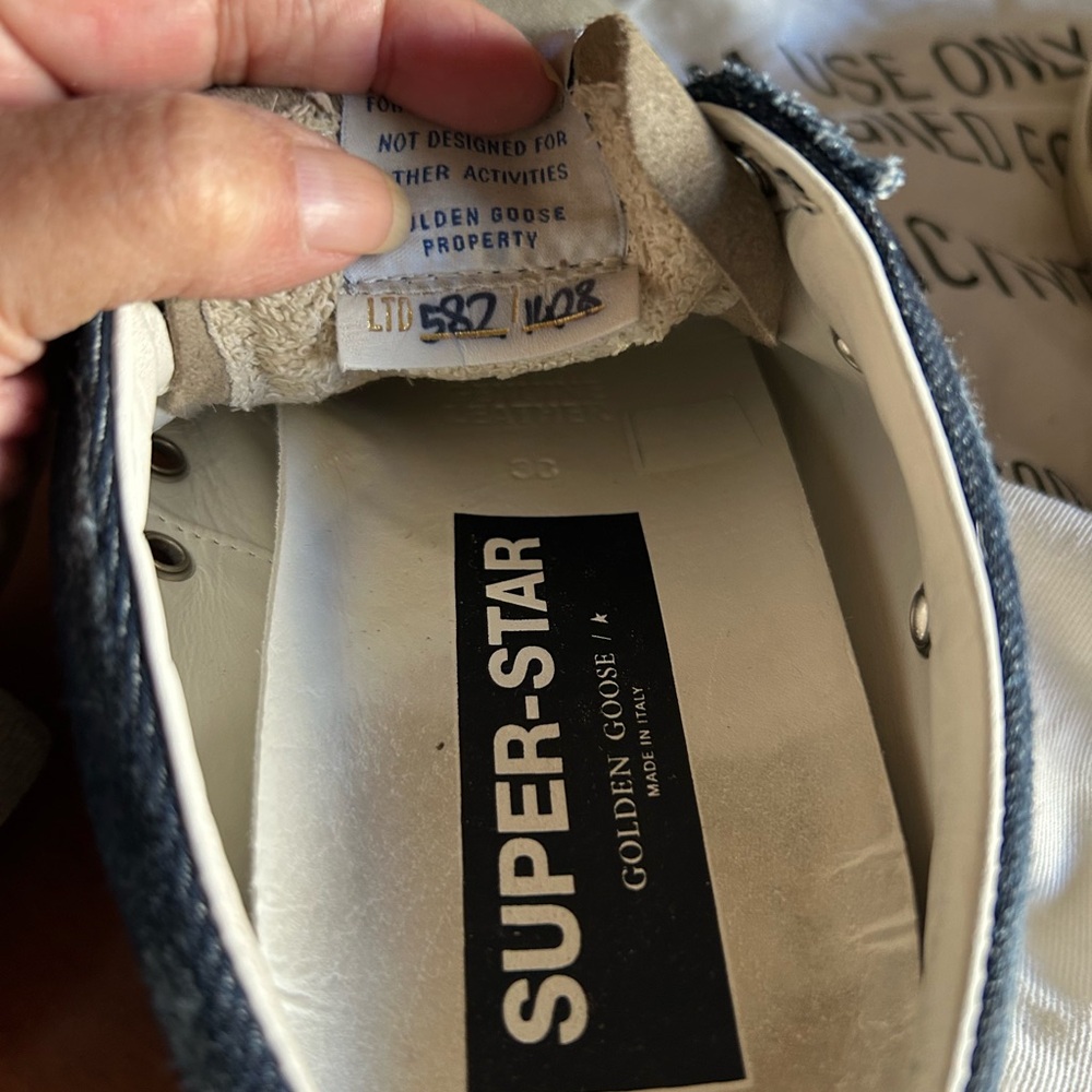 Golden Goose Demin and Tan Star slip on Sneakers  limited edition - Picture 3 of 4